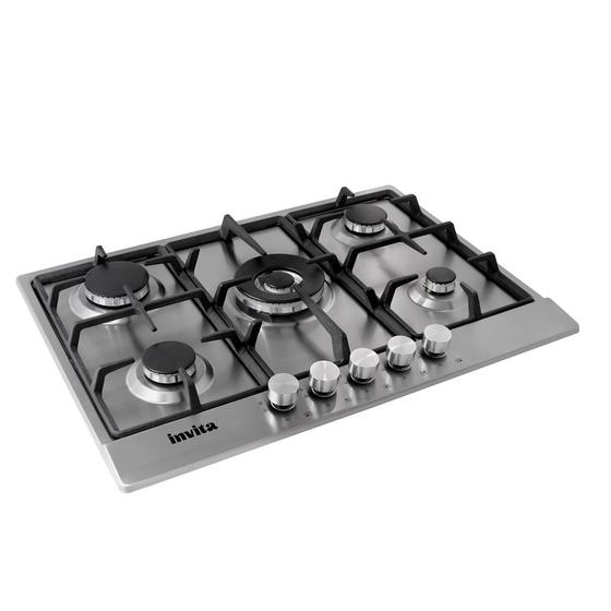 Cooktop A Gás Invita 5 Bocas 70cm Inox - Bivolt - Cooktop 5 Bocas ...