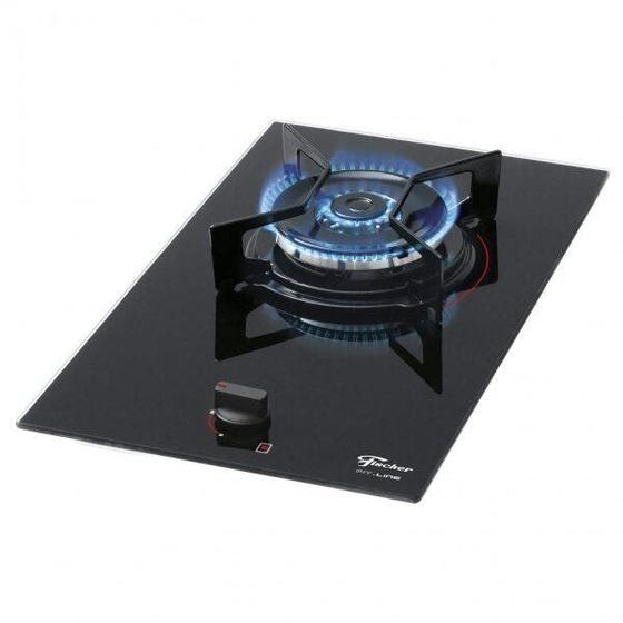 Imagem de Cooktop à Gás Mesa Vidro 1 Queimador Tripla Chama Fit Line Bivolt Fischer Preto