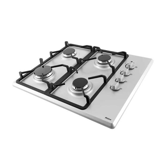 Imagem de Cooktop A Gás Philco 4 Queimadores Inox Pct04I - Bivolt