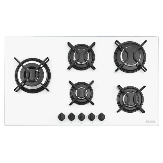 Imagem de Cooktop A Gás Tramontina Penta Side Plus  Branco