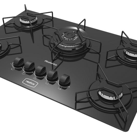 Imagem de Cooktop Atalanta 5 Bocas Preto - Realce