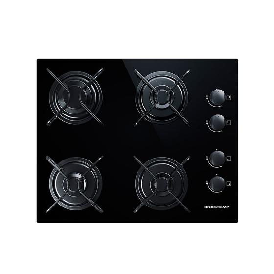Cooktop Brastemp 4 Bocas com Grades Piatina e Acendimento Automático