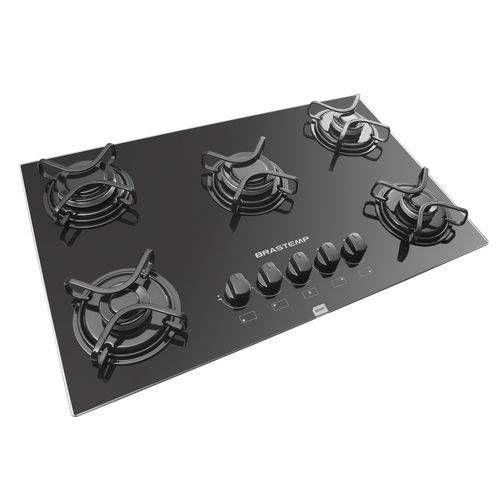 Cooktop Brastemp Ative A Gás 5 Bocas Preto 220V Cooktop 5 Bocas