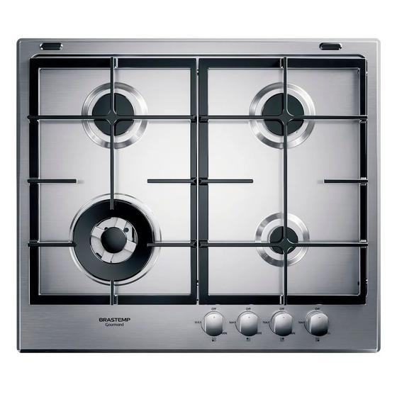 Imagem de Cooktop Brastemp Gourmand 4 Bocas Inox BDK60DR  220 Volts