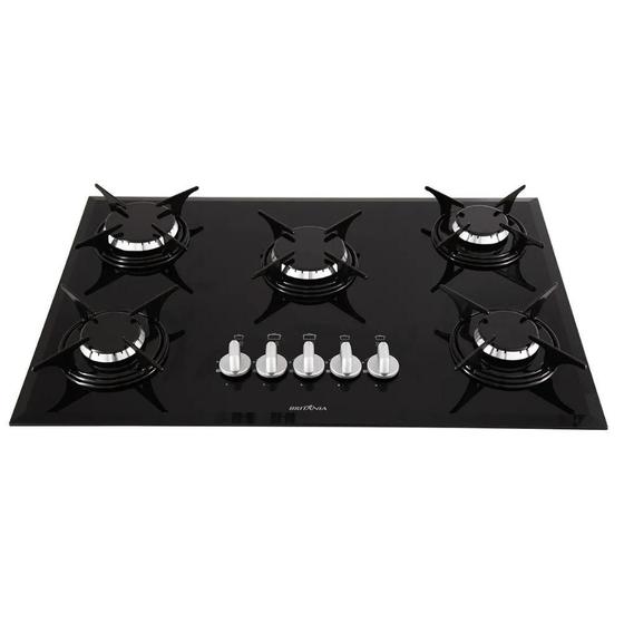 Cooktop Britania 5 Bocas Preto BCT5P Bivolt Imagem de Cooktop Britania 5 Bocas Preto BCT5P Bivolt