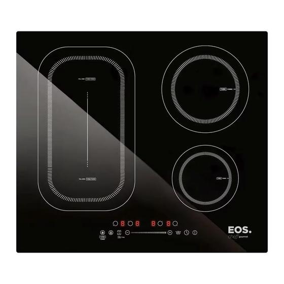 Imagem de Cooktop de Indução 4 Bocas EOS Freezone 7000W ECI04EPF 220V