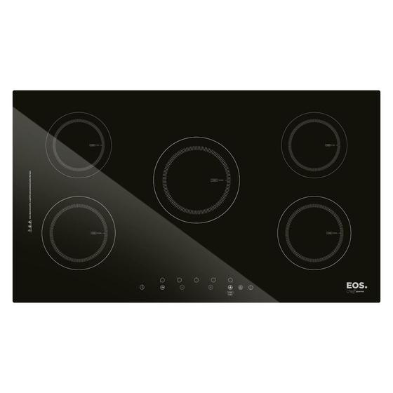 Cooktop de Indução Cinco Bocas EOS Preto 9500W ECI05EP 220V Menor preço em Cooktop de Indução Cinco Bocas EOS Preto 9500W ECI05EP 220V
