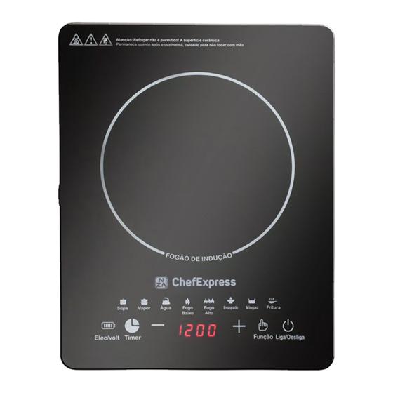 Imagem de Cooktop De Indução Elétrica Magnética Portátil Com Timer Digital Completo Linha Premium