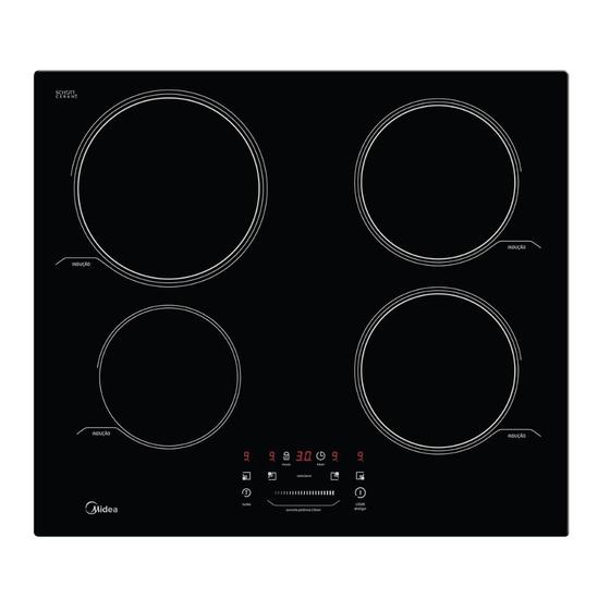 Cooktop de Indução Midea CYB40P2 4 Bocas Com Superfície Vitrocerâmica 220V - Preto Menor preço em Cooktop de Indução Midea CYB40P2 4 Bocas Com Superfície Vitrocerâmica 220V - Preto