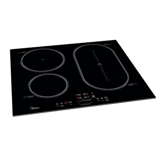 Cooktop de Indução Midea Freezone 4 Bocas 220V Preto CFAD4 Cooktop 4