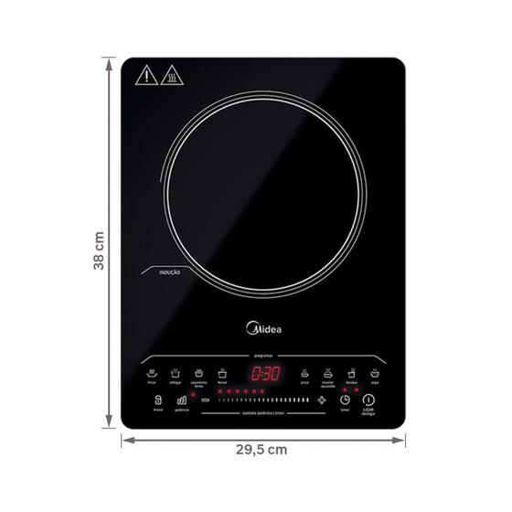 Cooktop de Indução Midea Painel Touch Portátil 1 Boca 110V - Cooktop 1 ...