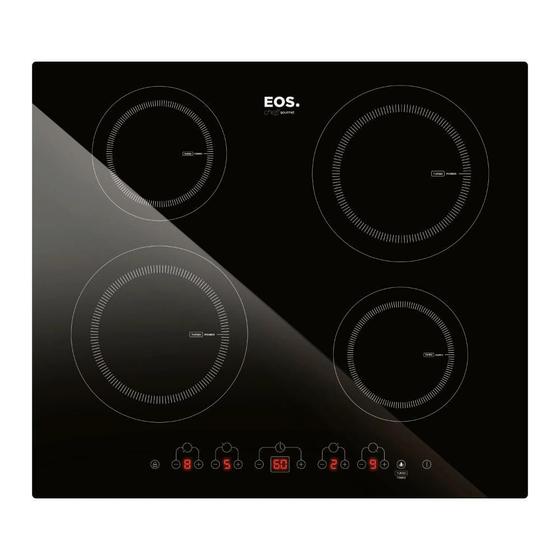 Cooktop de Indução Quatro Bocas EOS ECI04EP 220V Imagem de Cooktop de Indução Quatro Bocas EOS ECI04EP 220V