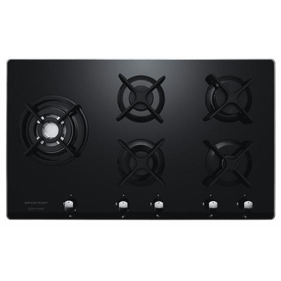 Cooktop de Vidro Gourmand Preto Brastemp Cooktop Magazine Luiza