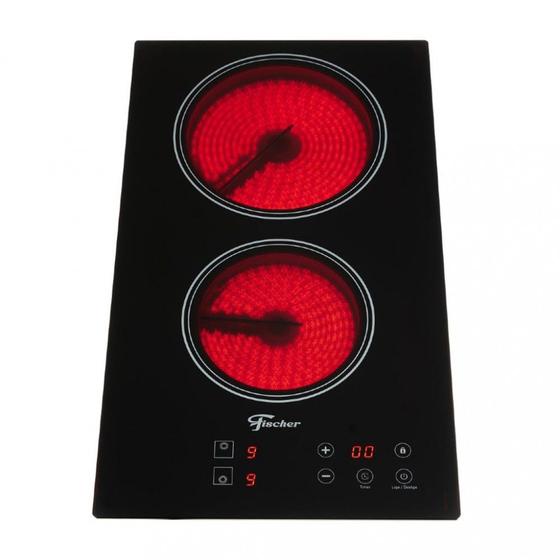 Cooktop Elétrico 2 Bocas Fischer Mesa Vitrocerâmica Touch Menor preço em Cooktop Elétrico 2 Bocas Fischer Mesa Vitrocerâmica Touch