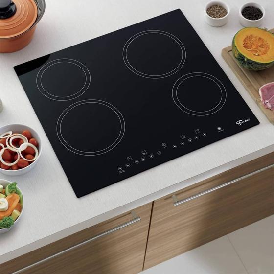 Cooktop Elétrico 4 Bocas Mesa Vitrocerâmica 220V Fischer Cooktop 4