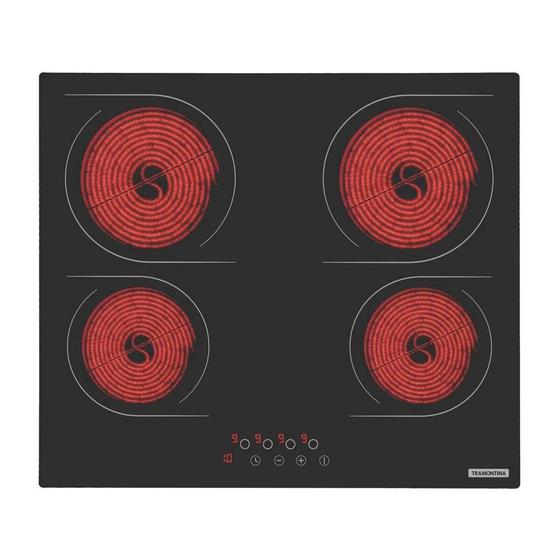 Cooktop Elétrico 4 Bocas Tramontina New Square Cooktop 4 Bocas