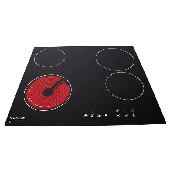 Cooktop 4 Bocas Safanelli Preto - Elétrico 220v - Vt400 Cooktop 4 Bocas Safanelli Preto - Elétrico 220v - Vt400