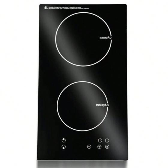 Cooktop Elétrico Indução 3500W 2 Bocas Vitrocerâmica Preto Moderno ...