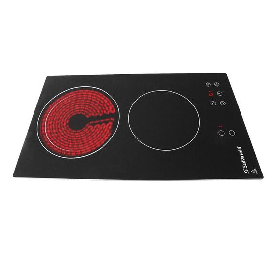 Cooktop 2 Bocas Safanelli Preto - Touch - Elétrico 220v Cooktop 2 Bocas Safanelli Preto - Touch - Elétrico 220v
