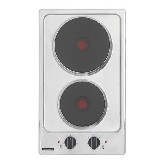 Cooktop Elétrico Tramontina Dominó 2ER30 2 Bocas Inox 94700/310 220V
