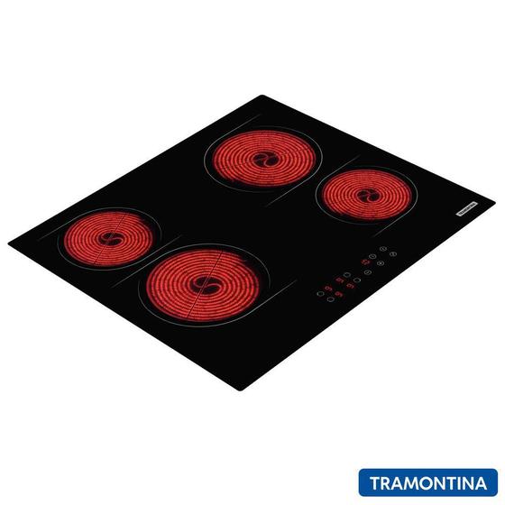 Cooktop Elétrico Tramontina New Square Vitrocerâmico com 4 Áreas de