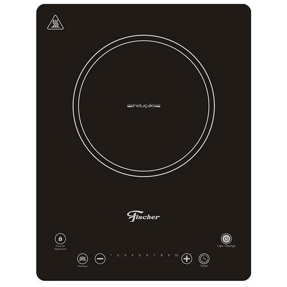 Cooktop Fischer 1 Queimador Indução 127V Mesa Vitrocerâmica Menor preço em Cooktop Fischer 1 Queimador Indução 127V Mesa Vitrocerâmica