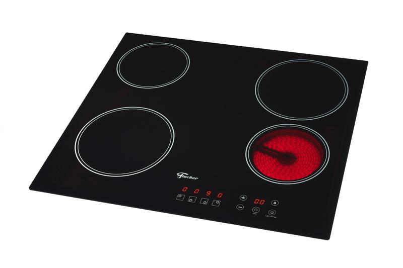 Cooktop Fischer 4 Bocas Elétrico Controle Touch Screen Vitrocerâmico
