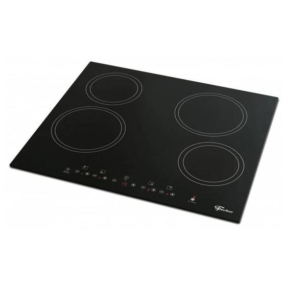 Cooktop Fischer 4 Bocas Elétrico Controle Touch Screen Vitrocerâmico