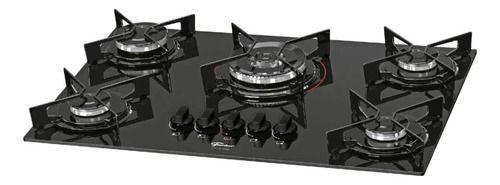 Imagem de Cooktop Fischer 5 Bocas Gas Glp Com Tripla Chama Gourmet