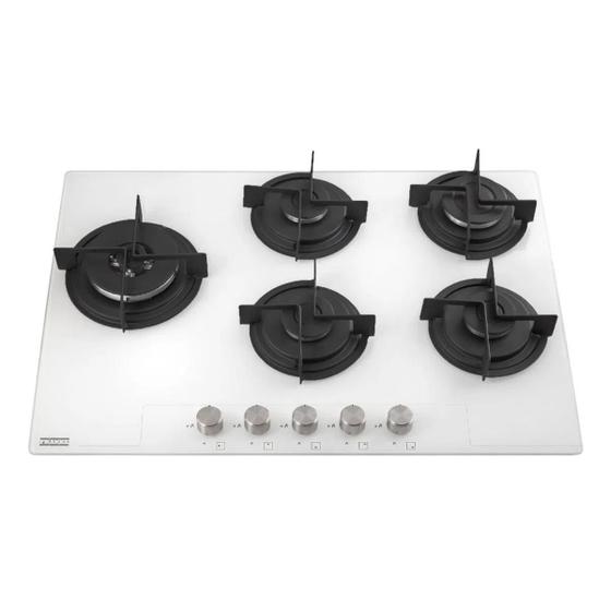 Cooktop 5 Bocas Franke Branco - Pure - Gás Bivolt - 16100 Cooktop 5 Bocas Franke Branco - Pure - Gás Bivolt - 16100