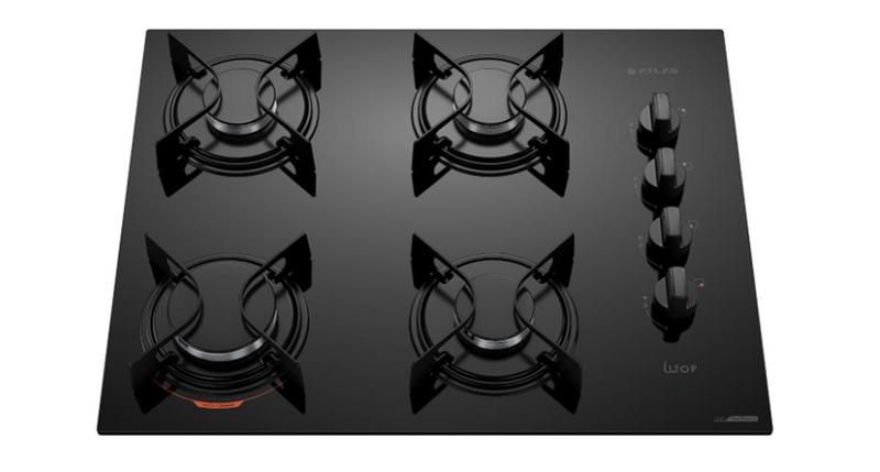 Cooktop 4 Bocas Atlas Preto - U Top - Gás Bivolt - 300001515 Cooktop 4 Bocas Atlas Preto - U Top - Gás Bivolt - 300001515