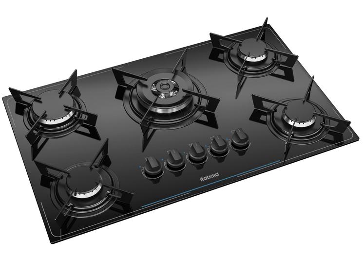 Cooktop itatiaia 5 bocas pop tripla chama bivolt preto Cooktop