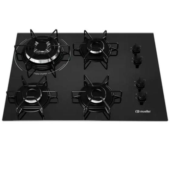 Imagem de Cooktop Mueller 4 Bocas com Queimador Tripla Chama MCG134BG1