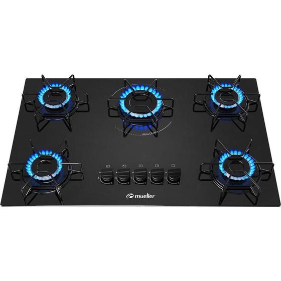 Imagem de Cooktop Mueller 5 Bocas a Gas Preto Bivolt