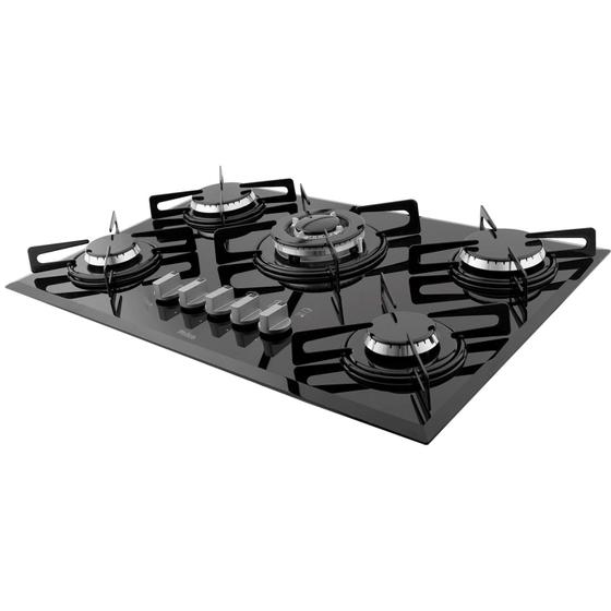 Cooktop 5 Bocas Philco Preto - Cook Chef Snap Bisotê - Gás Bivolt Cooktop 5 Bocas Philco Preto - Cook Chef Snap Bisotê - Gás Bivolt
