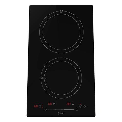 Imagem de Cooktop por Indução Oster em Vitrocerâmico com 02 Bocas e Painel Touch Screen 2 em 1 Preto - OTOP202