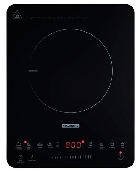 Imagem de Cooktop Portátil Por Indução Slim Touch Ei 30 1 Queimador 220 V Tramontina