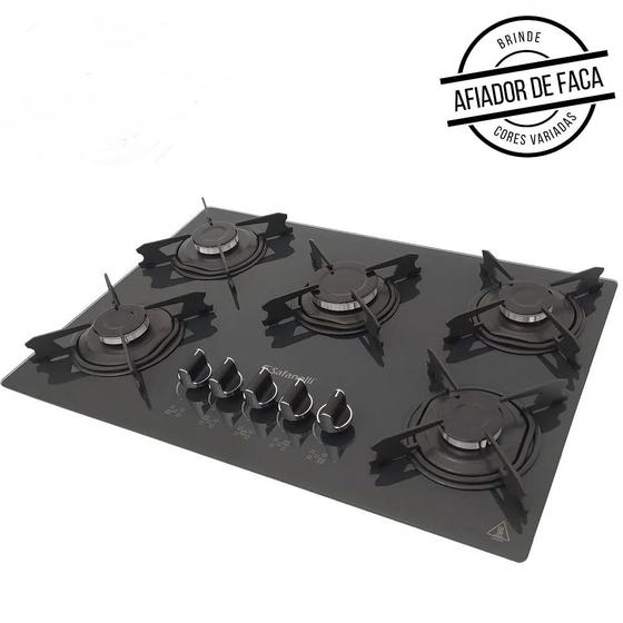 Cooktop Safanelli Gourmet 5 Bocas Preto Gray FSZ508 Bivolt Menor preço em Cooktop Safanelli Gourmet 5 Bocas Preto Gray FSZ508 Bivolt