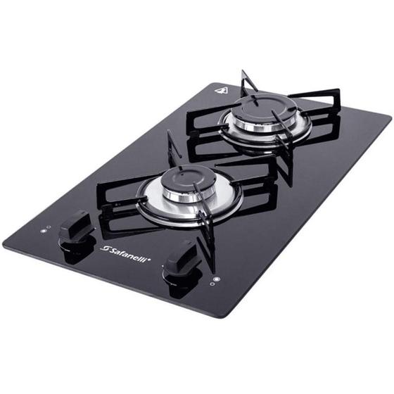 Cooktop 2 Bocas Safanelli Preto - Chama Rápida - Gás Bivolt - Fcp2 Cooktop 2 Bocas Safanelli Preto - Chama Rápida - Gás Bivolt - Fcp2