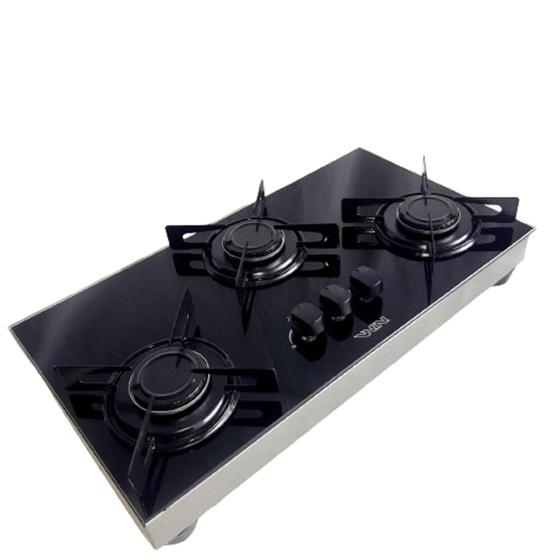 Imagem de Cooktop WIN 3 Bocas de Sobrepor Preto Acend. Manual