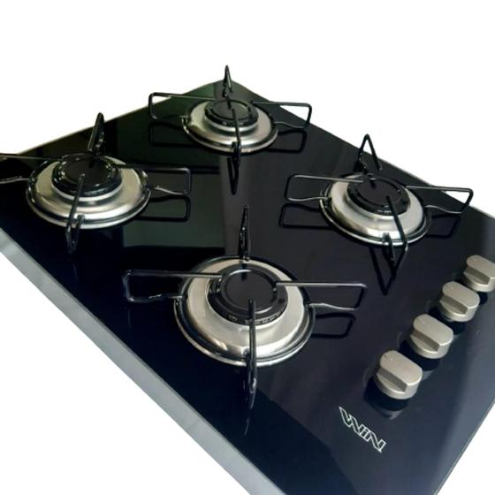 Imagem de Cooktop win flat 4 bocas de sobrepor acend. manual vd preto