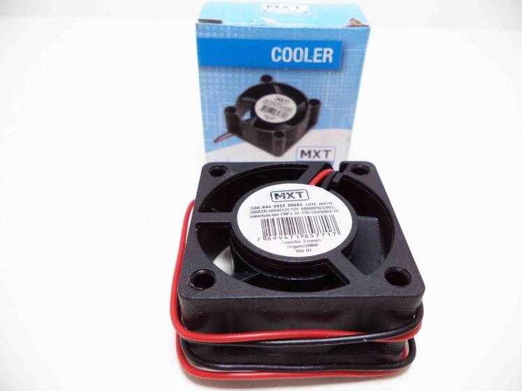 Imagem de Cooler 40x40x20mm 12v 6800rpm s/ Rolamento MXT