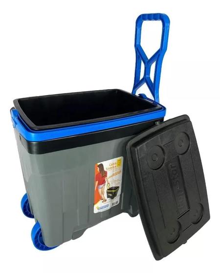 Imagem de Cooler Caixa Térmica Com Roda P/ Pesca Praia E Acampamento
