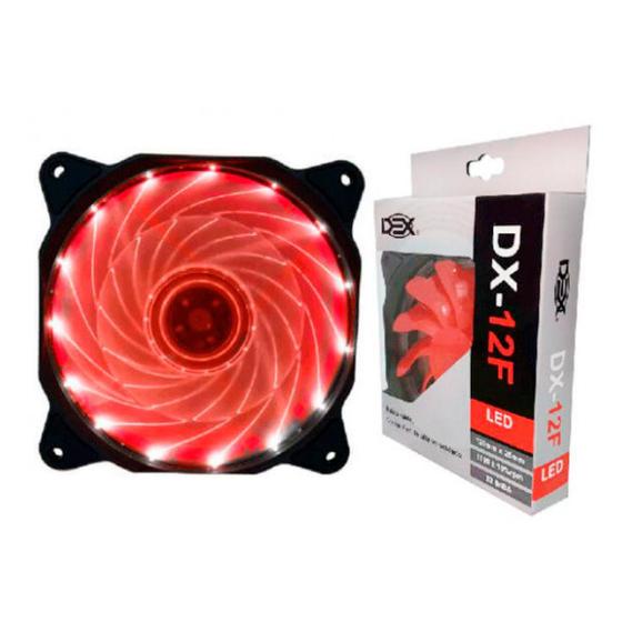 Imagem de Cooler Dex Dx-12F 120Mm Led Vermelho - 4421