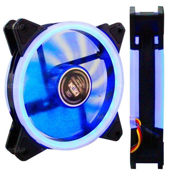 Imagem de Cooler Dupla Face p Gabinete 120mm com LED Azul - DX-12D - Dex