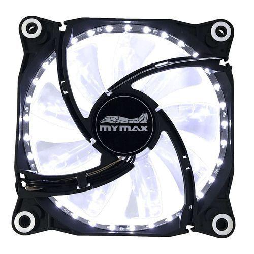 Imagem de Cooler Fan 120mm Storm II - Preto LED Branco Mymax (MYC/FC-12025-33/WH)