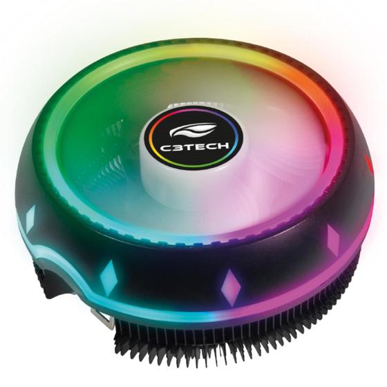 Imagem de Cooler Fan CPU, Gamer, Led RGB, Processador Intel, AMD, C3Tech
