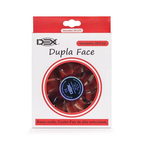 Imagem de Cooler Fan Dupla Face 120mm C/ 30 Leds Vermelho Dex Dx-12d