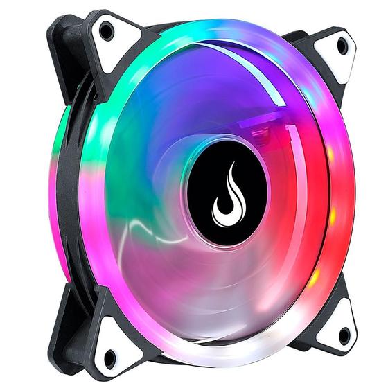 Cooler Fan Rise Mode Galaxy, Rainbow, 120mm, Preto - RM-FRM-02-RGB Menor preço em Cooler Fan Rise Mode Galaxy, Rainbow, 120mm, Preto - RM-FRM-02-RGB