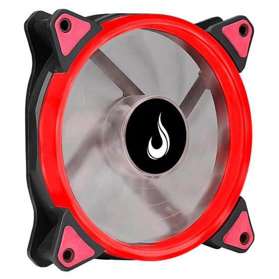Imagem de Cooler fan rise mode led anel vermelho 120mm molex 12v para gabinete pc gamer